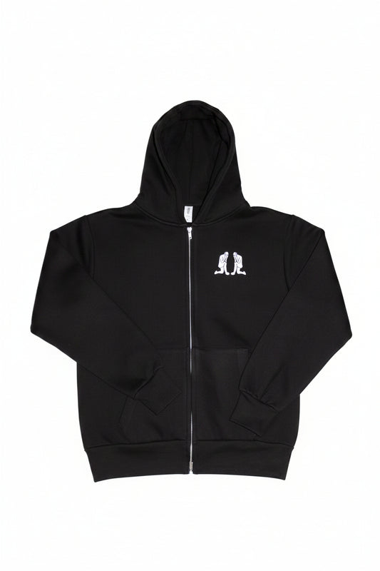Sweat à capuche noir Wace double logo
